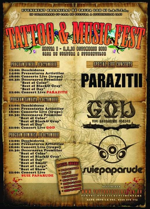Tattoo Fest Iași — 1st · 2010 poster